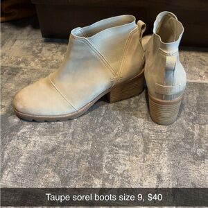Sorel Women's Taupe Ankle Booties